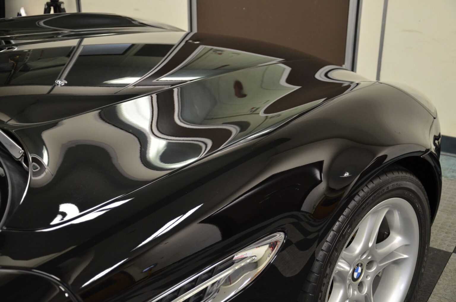 Polished car paint